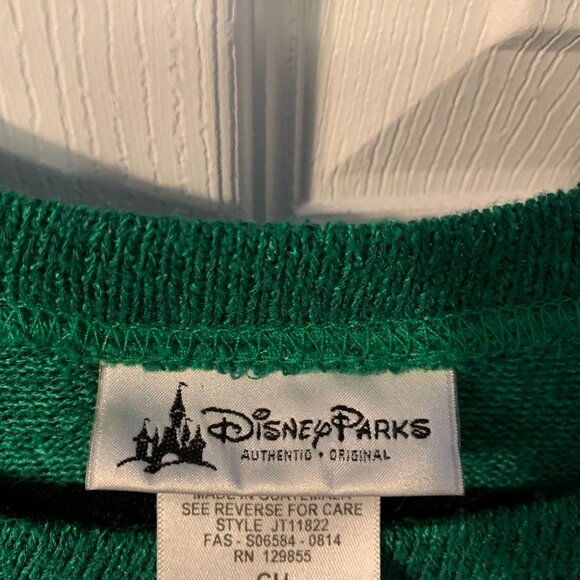Disney Parks Women's Christmas Goofy Top Size S Green Holiday Lightweight Knit - Picture 4 of 6